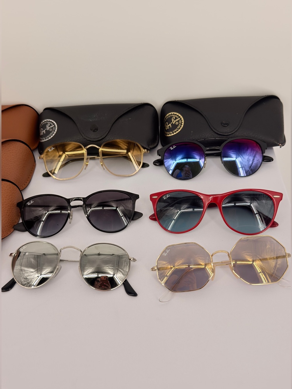 Ray-Ban Sunglasses Bundle Lot of 6 Authentic Designer Frames + Cases
